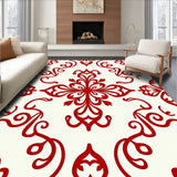 Heritage Damask Swirl Tapestry(Red)