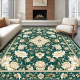 Evergreen Tapestry Floral Symphony in Dark Green &(Green)
