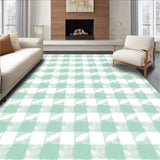 Gingham Grid with Alternating Squares(Green)