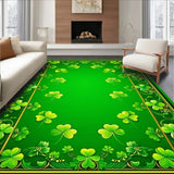 Contemporary Abstract Green Shapes(Green)