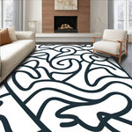 Modern Luxe Wavy Labyrinth with Minimalist Arch Outlines (Black) - ODIKA