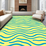 Zen Garden Ripple Wave Tranquil Japanese Inspired(Yellow)