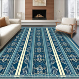 Ultra Soft Area Rug, Non Slip, Stain Resistant, Washable Area Rugs for Living Room, Bedroom, Soft Vintage Tiger Print Living Room Rug(Blue)