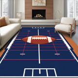 Gridiron Yard Lines Central Football Design(Blue)