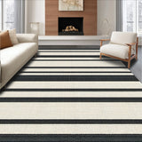Ultra Soft Area Rug, Non Slip, Stain Resistant, Washable Area Rugs for Living Room, Bedroom, Modern Berber Stripe(Beige)