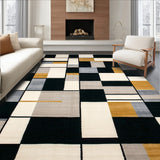 Urban Grid Area with Abstract Checkerboard and Asymmetric Block(Beige)