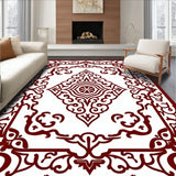 Arabesque Damask Flourish Scrollwork Elegant Timeless(Red)