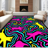 Retro Pop Art Cat Carnival Vibrant Feline Silhouettes with Festive Light Trails(Pink)