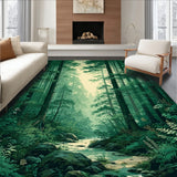 Floral Dark Green Retro Aesthetics(Green)