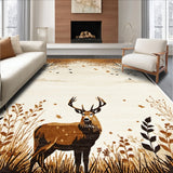 Ultra Soft Area Rug, Non Slip, Stain Resistant, Washable Area Rugs for Living Room, Bedroom, Luxurious Anti-Skid Beige Rug for Elegant Living Room Spaces(Beige)