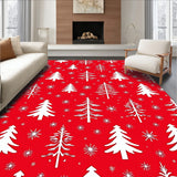 Whimsical Holiday Tree with Scattered Starburst Details(Red)