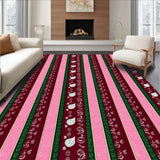 Shimmering Tabby Holiday with Blinking Ornament Motifs(Burgundy)