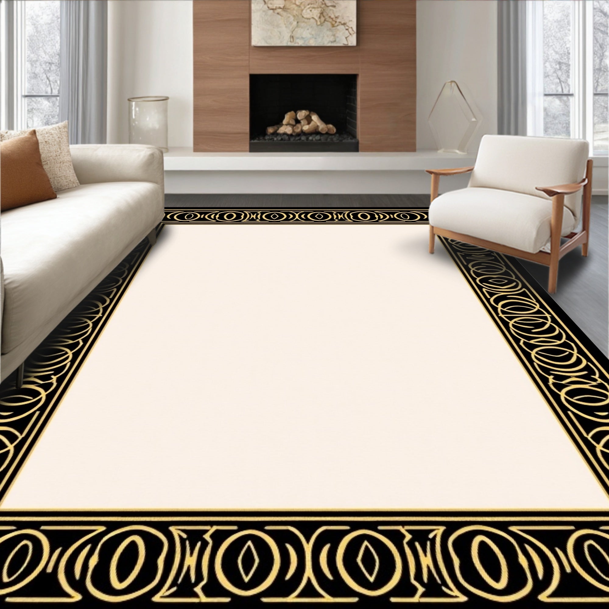 Luxurious Jacquard Palatial Grand Exquisite Embellishment (Black) - ODIKA