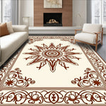 Boho with Symmetrical Floral Scrollwork (Brown) - ODIKA