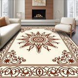 Boho with Symmetrical Floral Scrollwork (Brown) - ODIKA