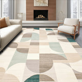 Artistic Area Featuring Abstract Geometric(Beige)