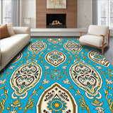 Paisley Garden Ornamental Botanical Print (Blue) - ODIKA