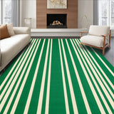 Accent Stripe Indoor Area Beige Jade Green Lines(Green)