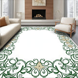 Delicate Floral Vines Design Showcasing Ornate Botanical Details(Green)