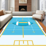 Gridiron Yard Lines Goalposts Football Design(Blue)
