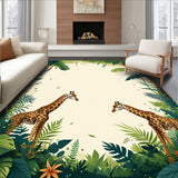 Safari Adventure Area Featuring Playful Giraffes and Jungle Vibes(Green)
