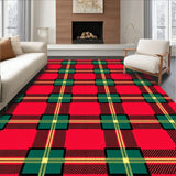 Festive Tartan Merry Checkered Design Anti Slip Holiday(Red)