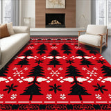 Nordic Pines Interlocking Holiday Motif(Red)