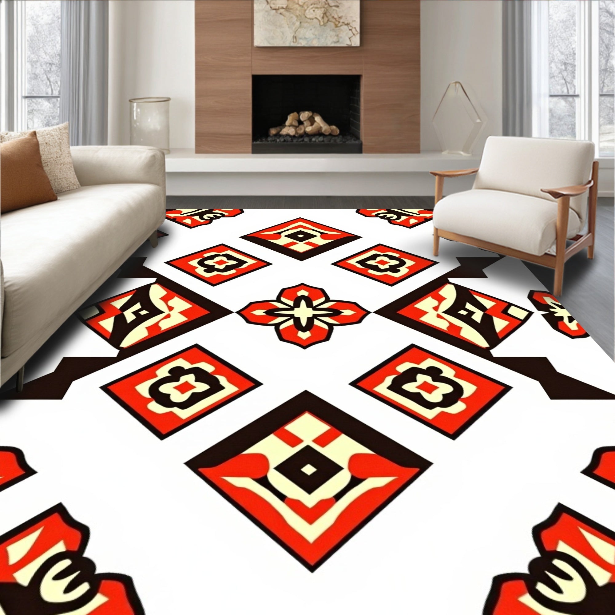 Aztec Southwestern Native Inspired Design (Red) - ODIKA
