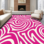 Elegant Swirl Cascade Plush Faux Fur Ultrasoft (Pink) - ODIKA