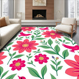 Enchanted Garden Symphony with Fluttering Silhouettes and Blooming Sprays(Pink)