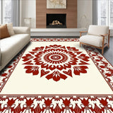 Bloom Tapestry with Lotus Petal Motifs(Brown)