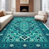Ultra Soft Area Rug, Non Slip, Stain Resistant, Washable Area Rugs for Living Room, Bedroom, Plastic Straw Reversible(Green)
