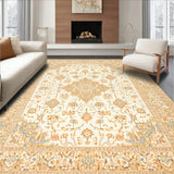 Beige Medallion Machine Woven(Ivory)