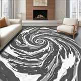 Abstract Brushstroke Design Artistic with Flowing(Black)