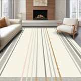 Geometric Stripe Area in Cream and Gray(Beige)