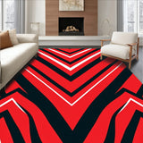 Chevron Zigzag Modern Contemporary Plush Accent(Red)