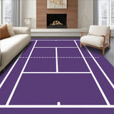 Stylized Tennis Court Lines Graphic(Purple)