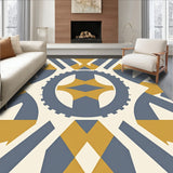 Boho Eclectic Inspired Aztec Decorative Stylish Accent(Gray)