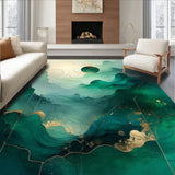 Greenback Fog Dottiorug Lilo Posture Abstract Design(Green)