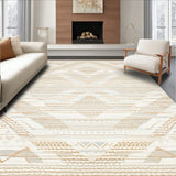 Artisan Weave Beige Textured Diamond Motif for Entryway(Beige)