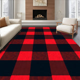 Farmhouse Checkered Traditional Heritage Rustic Vintage(Red)