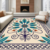 Elegant Botanical Peacock Medallion (Beige)