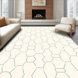 Water Absorbing Hexagon Honeycomb with Anti Slip Base (White)