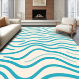Abstract Waves Collection with Flowing Curved Lines Design(Blue)