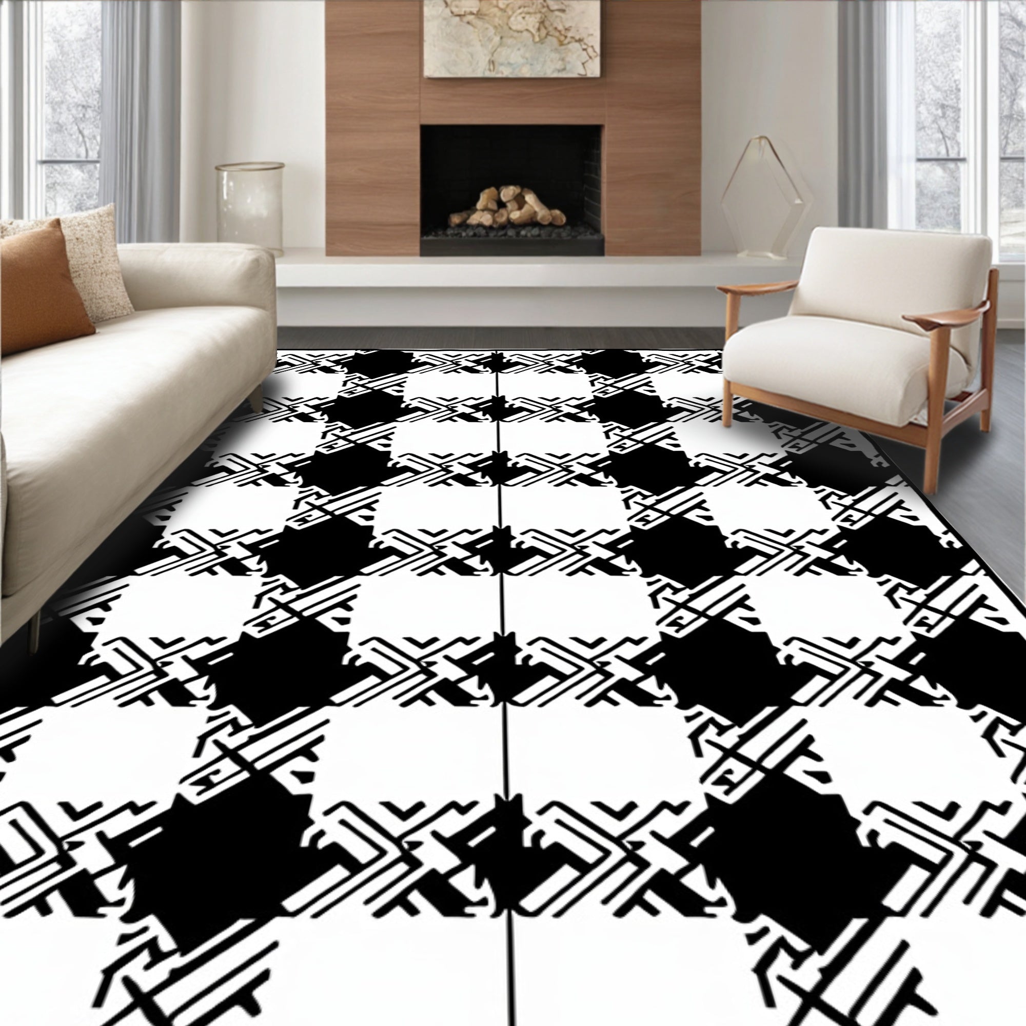 Buffalo Heritage Check with Nordic Inspired Accents (Black) - ODIKA