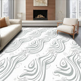 Boho Ripple Interlocking Arches and Abstract Dot Motifs (Gray)