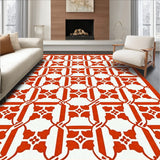 Harvest Festival Interlocking Lattice with Rustic Charm(Orange)