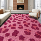 Ultra Soft Area Rug, Non Slip, Stain Resistant, Washable Area Rugs for Living Room, Bedroom, Modern Pink Leopard Print Nursery Rug(Pink)