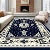 Vintage Medallion Ornamental Dense Pile Traditional Artisan Crafted (Black)