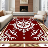 Classic Yuletide Damask with Baroque Festoon Motifs(Burgundy)